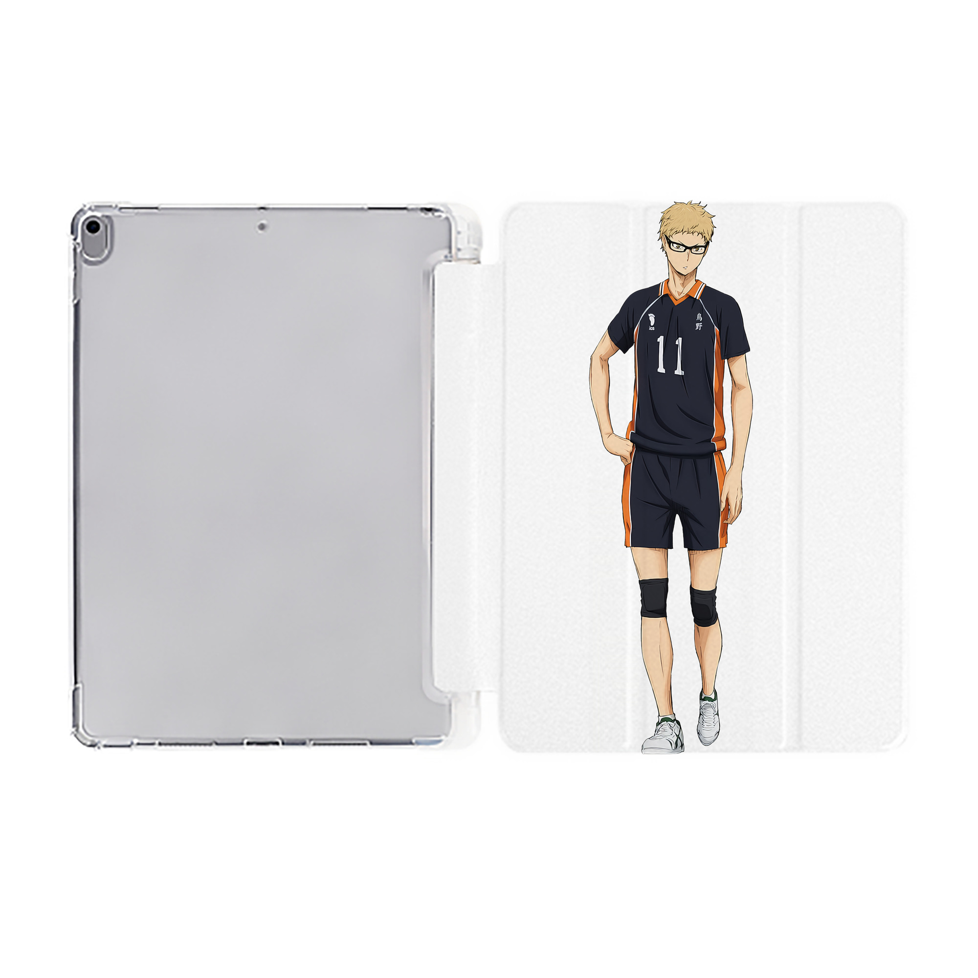（画像用） ハイキュー!! Haikyu!! IPad ケース ペン収納付き 三つ折りスタンド PUレザー×シリコン 対応機種9.5/10.5/10.9インチ